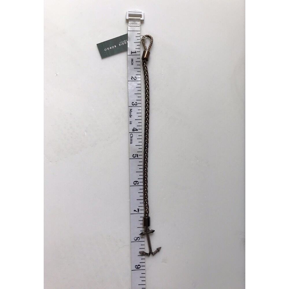 NWT EDDIE BORGO STERLING SILVER ANCHOR BRACELET - Picture 4 of 4